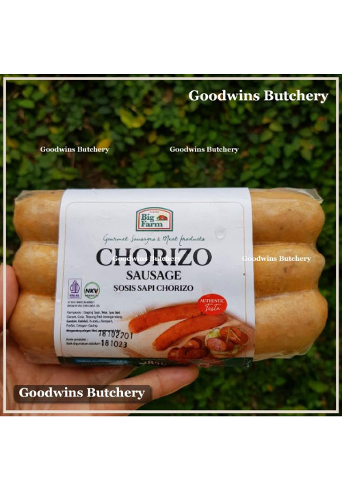 BigFarm sausage beef CHORIZO frozen 3pcs 285g